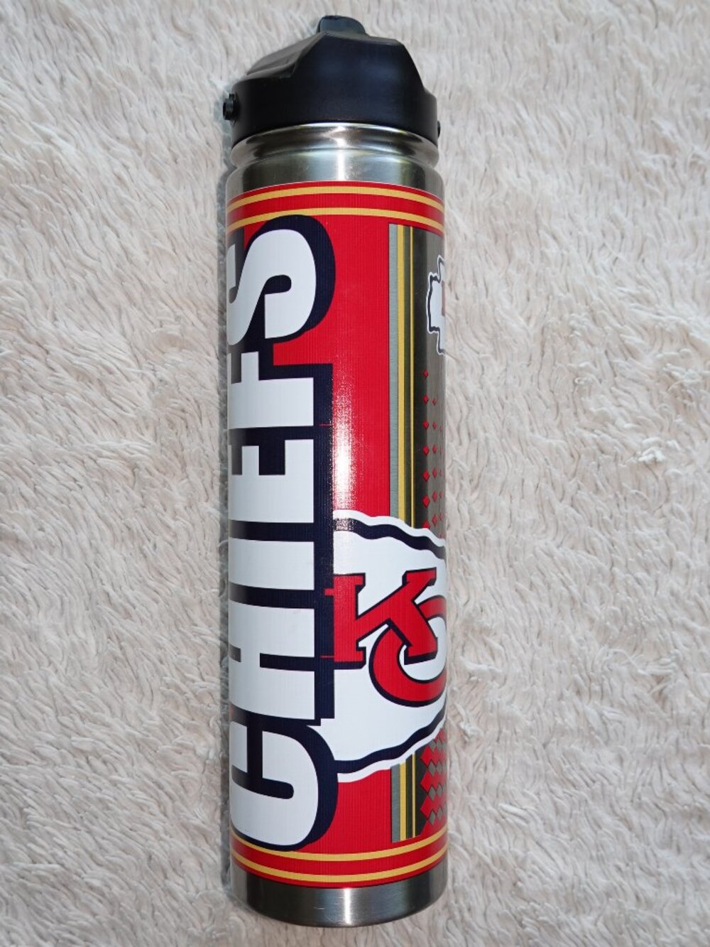 Double Wall Vacuum Insulated Stainless Steel 26 Oz KC Chiefs NFL Water Bottle
